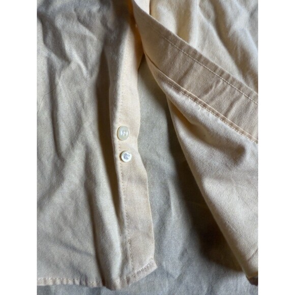 Chaps Men’s Long Sleeve Shirt Button Down Oxford Yellow Classic Fit 16-16.5 - Picture 2 of 6